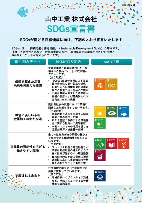 SDGs宣言書